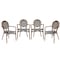 Flash Furniture Lourdes Thonet French Bistro Stacking Chair w/Arms, Blk and Wht PE Rattan and Natural Alum Frm, 4PK 4-SDA-AD642002A-BKWH-NAT-GG - alternate 7